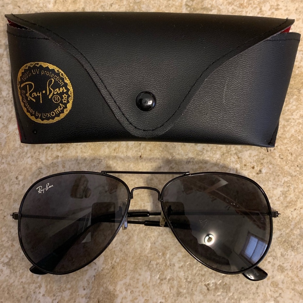 RayBan sunglasses.